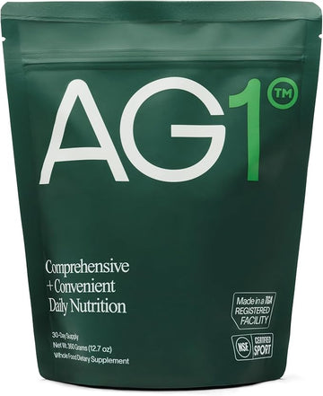 AG1 Athletic Greens - Daily Nutritional Powder Supplement, 30-Day Supply (12.70 oz)