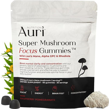 Auri Super Mushroom Focus Gummies