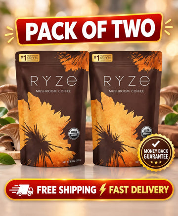 RYZE Mushroom Coffee  -  Pack of 2 | 30 Servings Per Pack