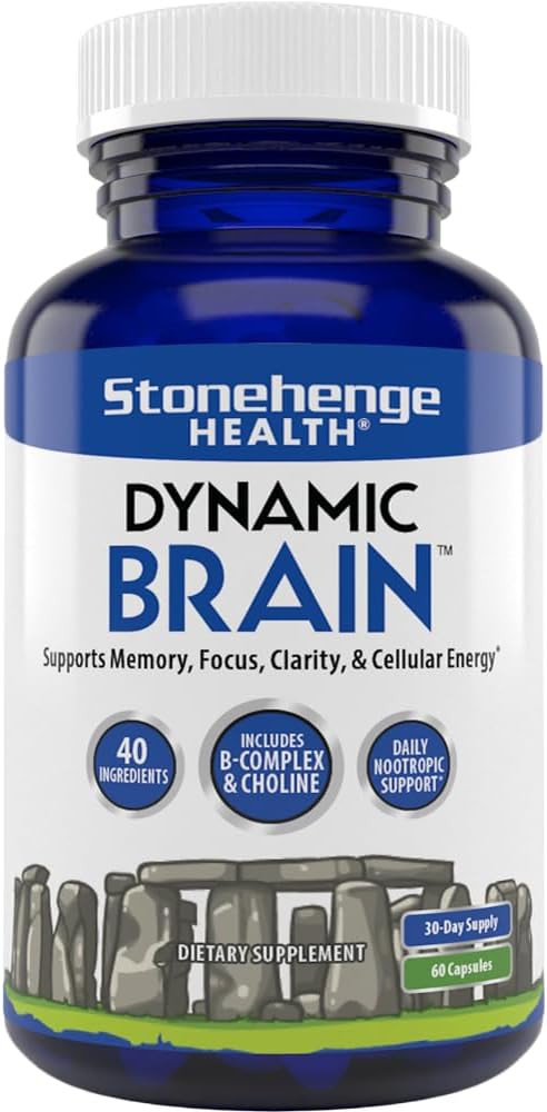 Stonehenge Health Dynamic Brain Supplement – Supports Memory, Focus & Clarity with 40 Nootropic Ingredients