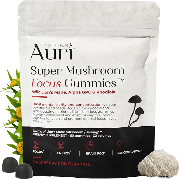 Auri Super Mushroom Focus Gummies
