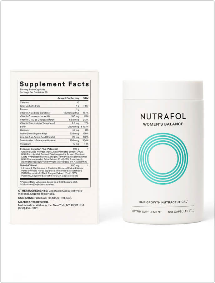 Nutrafol Women's Balance Hair Growth Supplements, 1-Month Supply