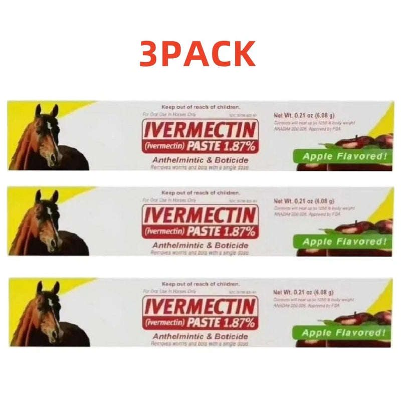 10X Paste Horse Dewormer - Apple Flavor Exp 12/2026 Anthelmintic & Boticide