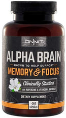 Onnit Labs Alpha Brain Memory & Focus Supplement, 90 Capsules – Supports Cognitive Function